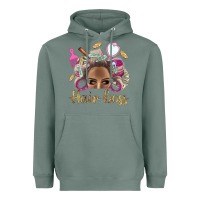 Sage Hair Boss Afro Messy Bun With Money Bbs Heavyweight Hoodie - BundleAndBundleShop