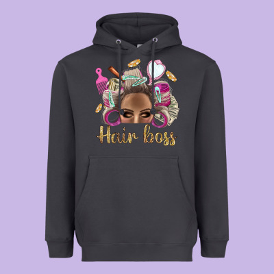 Hair Boss Afro Messy Bun With Money Bbs Heavyweight Hoodie Designed By Bundleandbundleshop