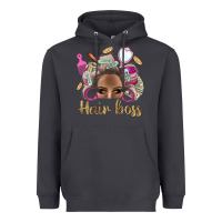 Smoke Hair Boss Afro Messy Bun With Money Bbs Heavyweight Hoodie - BundleAndBundleShop