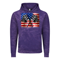 Cloud Purple American Racing Flag Vintage Hoodie - JahusDesignShop