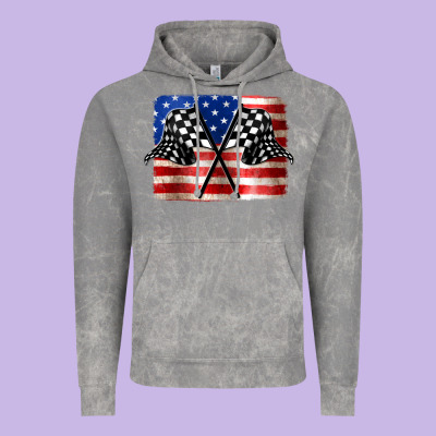 American Racing Flag Vintage Hoodie Designed By Jahusdesignshop