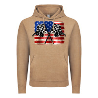 Vintage Coffee American Racing Flag Vintage Hoodie - JahusDesignShop