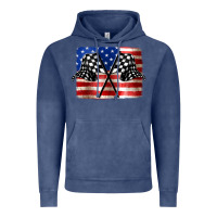 Vintage Denim American Racing Flag Vintage Hoodie - JahusDesignShop