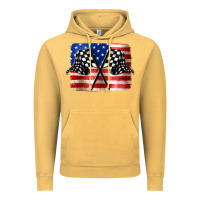Vintage Mustard American Racing Flag Vintage Hoodie - JahusDesignShop