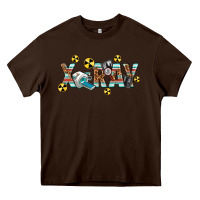 Chocolate Brown X-ray Heavy Core Tee - texasbilliewilder