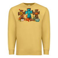 Antique Gold fall tree cross Premium Sweatshirt - BundleAndBundleShop