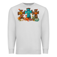 Dove Grey fall tree cross Premium Sweatshirt - BundleAndBundleShop