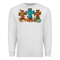 Oatmeal Heather fall tree cross Premium Sweatshirt - BundleAndBundleShop