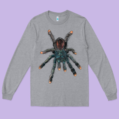 Pink Toe Tarantula Long Sleeve Tee Designed By Lillyallendesigns