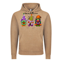 Vintage Coffee happy halloween gnomes black Vintage Hoodie - RacoonDesign