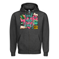 Charcoal Heather read more books Zipper Hoodie - MaliasSmallBusiness