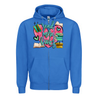 True Royal read more books Zipper Hoodie - MaliasSmallBusiness