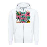 White read more books Zipper Hoodie - MaliasSmallBusiness