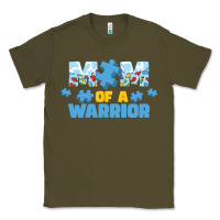 Army Green LIL Autism Mom Classic Tee - CowhideDigitalArt