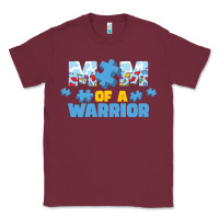 Burgundy LIL Autism Mom Classic Tee - CowhideDigitalArt