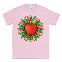 Bubblegum Pink teacher apple and sunflower with leopard and tooled leather Classic Tee - Artiststas