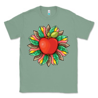Sage teacher apple and sunflower with leopard and tooled leather Classic Tee - Artiststas