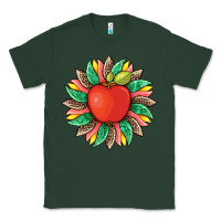 Sports Green teacher apple and sunflower with leopard and tooled leather Classic Tee - Artiststas