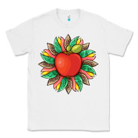 White teacher apple and sunflower with leopard and tooled leather Classic Tee - Artiststas