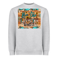 Heather Grey be the light matthew 5 14 Heavyweight Sweatshirt - JahusDesignShop