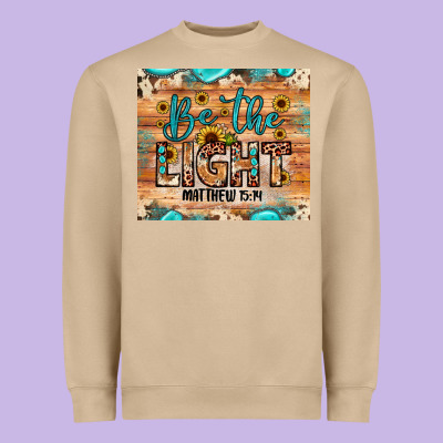 Be The Light Matthew 5 14 Heavyweight Sweatshirt Designed By Jahusdesignshop
