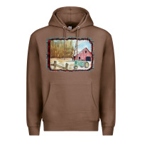 Chestnut Christmas Barn Tractor Snow Premium Hoodie - Bettercallsaul
