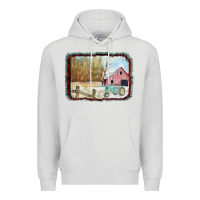 Dove Grey Christmas Barn Tractor Snow Premium Hoodie - Bettercallsaul