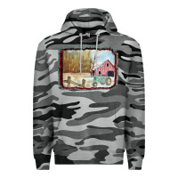 Slate Camo Christmas Barn Tractor Snow Premium Hoodie - Bettercallsaul