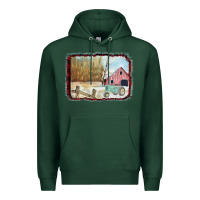 Sports Green Christmas Barn Tractor Snow Premium Hoodie - Bettercallsaul