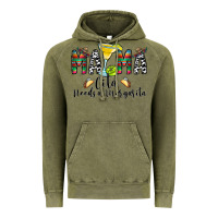 Vintage Olive Mama Cita Needs a Margarita Vintage Hoodie - CowhideDigitalArt