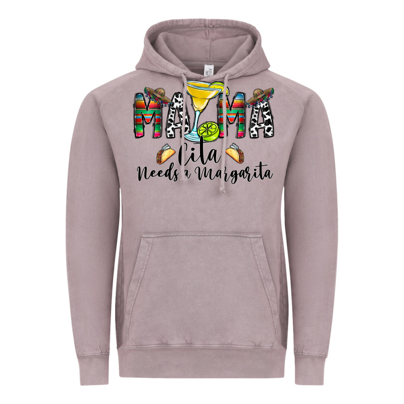 Mama Cita Needs A Margarita Vintage Hoodie by CowhideDigitalArt | Teevron