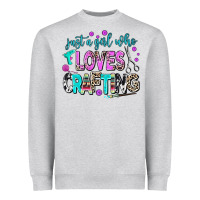 Just A Girl Who Loves Crafting Heavyweight Sweatshirt | Teevron