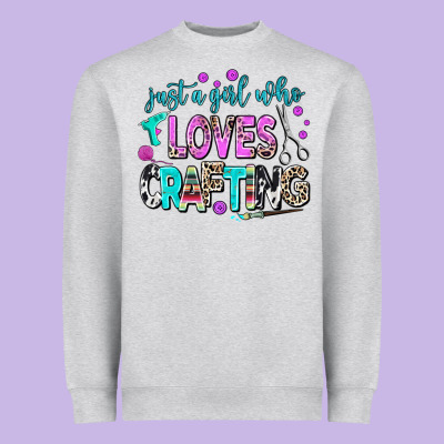 Just A Girl Who Loves Crafting Heavyweight Sweatshirt Designed By Adodesignshop