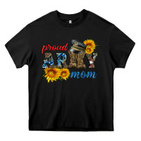 Black proud army mom Heavy Core Tee - Artiststas