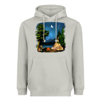 Moon Dust Night Glamping Camp With Wine Heavyweight Hoodie - BundleAndBundleShop