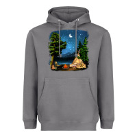 Storm Night Glamping Camp With Wine Heavyweight Hoodie - BundleAndBundleShop