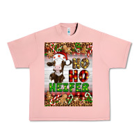 Salmon Christmas Ho Ho Ho Heifer Urban Heavy Tee - Artiststas