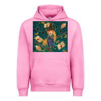Fuchsia Pink wizard boy with mouse Urban Hoodie - TumblerDesignByShophia