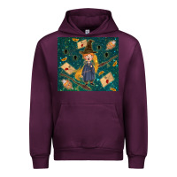 Mauve Wine wizard boy with mouse Urban Hoodie - TumblerDesignByShophia