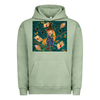 Pigment Oil Green wizard boy with mouse Urban Hoodie - TumblerDesignByShophia