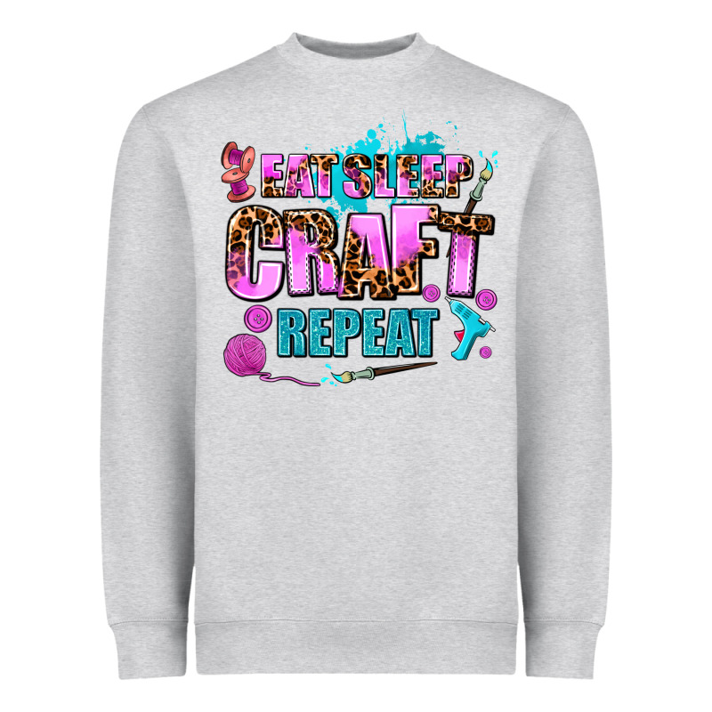 Eat Sleep Craft Repeat Heavyweight Sweatshirt by AdoDesignShop | Teevron