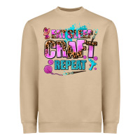 Mushroom eat sleep craft repeat Heavyweight Sweatshirt - AdoDesignShop