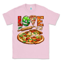 Bubblegum Pink love pizza Classic Tee - AdoDesignShop