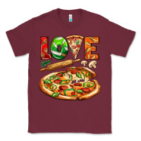 Burgundy love pizza Classic Tee - AdoDesignShop