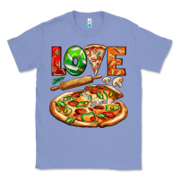 Colony Blue love pizza Classic Tee - AdoDesignShop