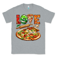 Heather Grey love pizza Classic Tee - AdoDesignShop