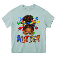 Arona Autism Awareness afro messy bu Heavy Core Tee - texasbilliewilder