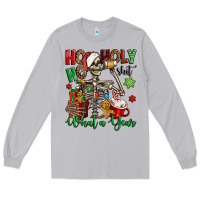 Moon Dust ho ho holy shit what a year christmas skeleton Long Sleeve Tee - Jasminsmagicworld