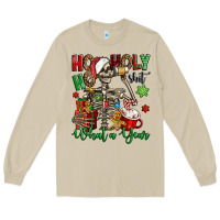 Mushroom ho ho holy shit what a year christmas skeleton Long Sleeve Tee - Jasminsmagicworld
