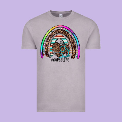 Nurse Life Rainbow Vintage Tee Designed By Jahusdesignshop